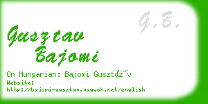 gusztav bajomi business card